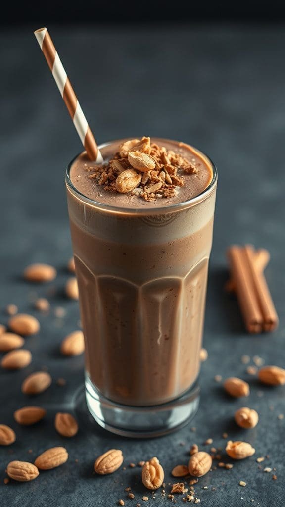 Chocolate Peanut Butter Protein Smoothie