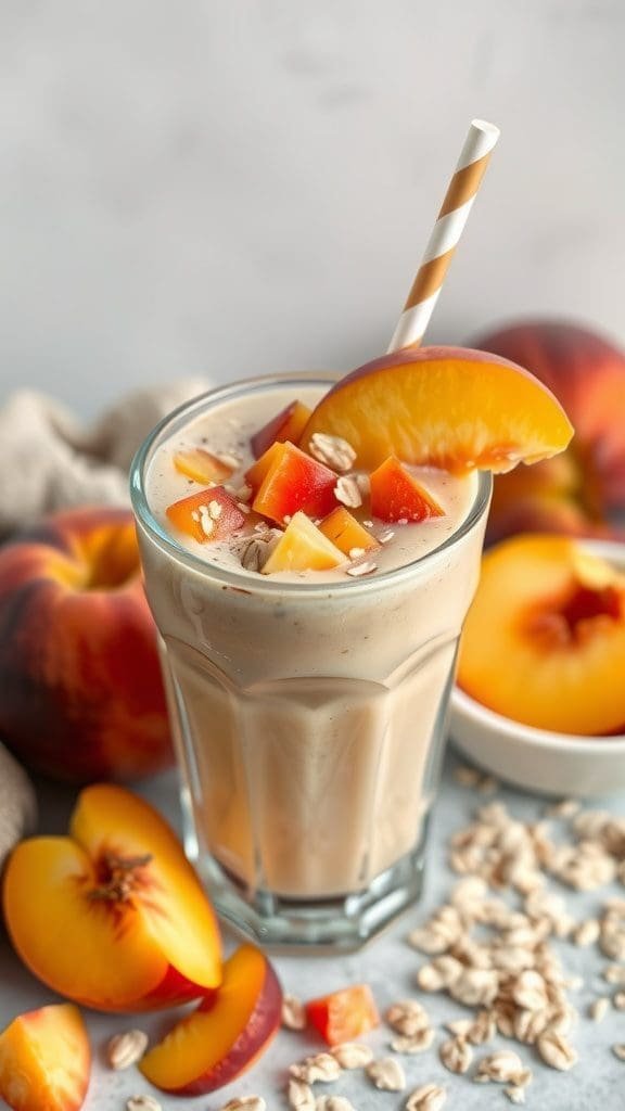 Peach Oatmeal Smoothie