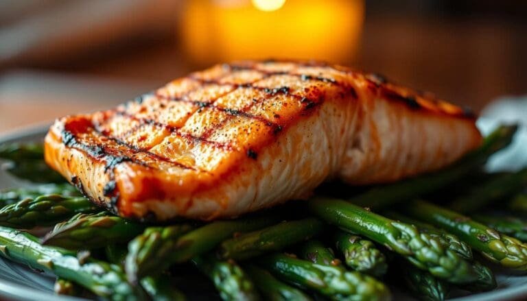 Grilled Salmon with Asparagus