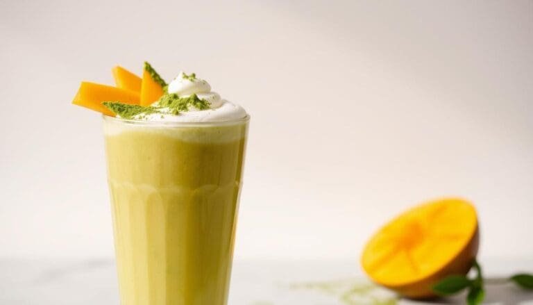 Mango Coconut Matcha Latte Smoothie
