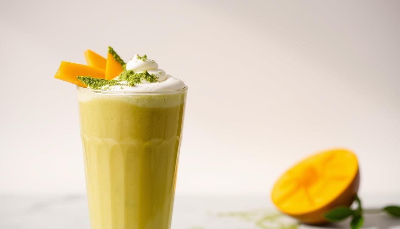 Mango Coconut Matcha Latte Smoothie