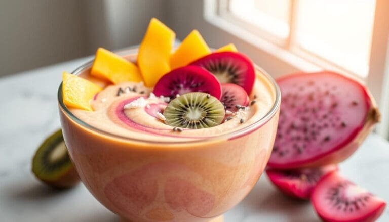 Mango Dragon Fruit Smoothie Bowl