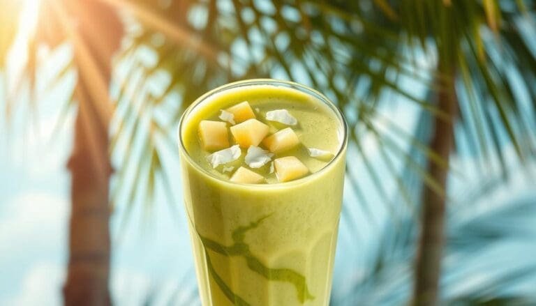 Pineapple Coconut Matcha Smoothie