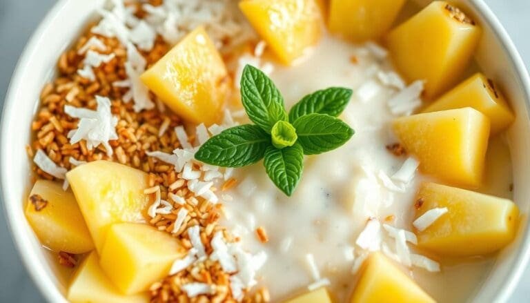 Pineapple Coconut Mint Smoothie Bowl