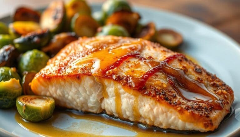 Roasted Salmon with Brussels Sprouts