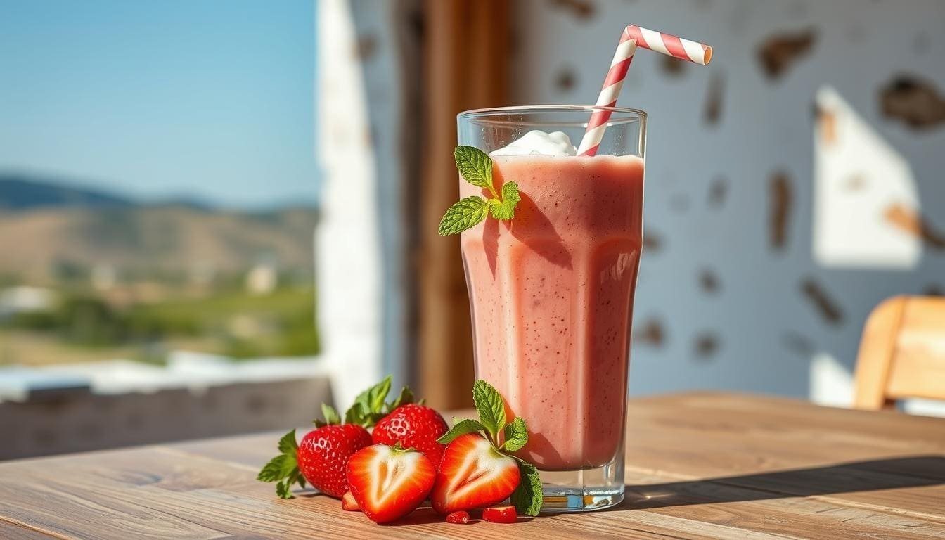 Strawberry and Yogurt Smoothie Recipe - Greece