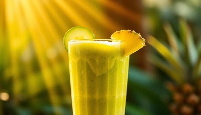 Tropical Detox Smoothie (Cucumber, Pineapple, Coconut Water)