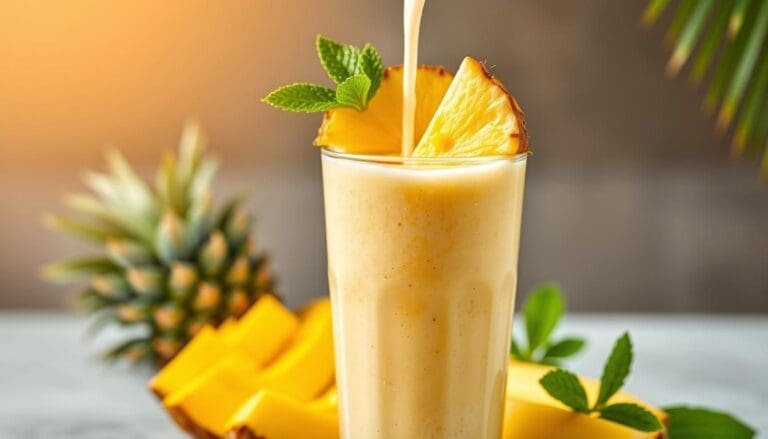 Tropical Energy Smoothie (Banana, Mango, Pineapple, Coconut Water)