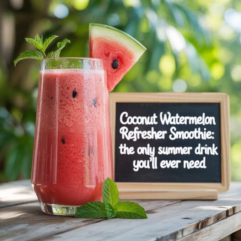 Coconut Watermelon Refresher Smoothie: The Only Summer Drink You’ll Ever Need