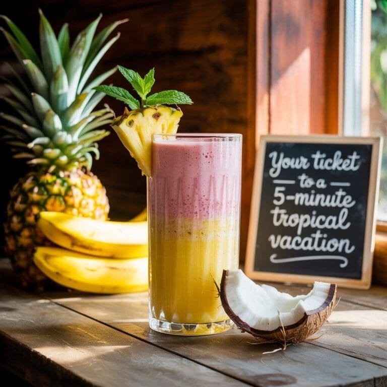 Pineapple Banana Coconut Smoothie: Your Ticket to a 5-Minute Tropical Vacation