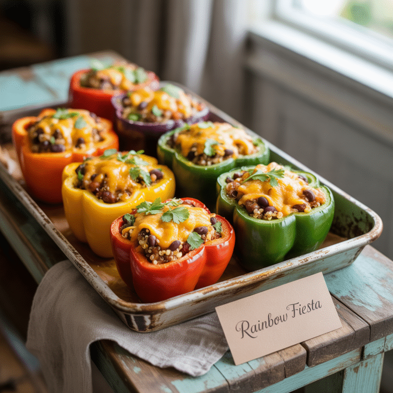 🌶️ Quinoa & Black Bean Stuffed Peppers: Weeknight Hero Mode Activated