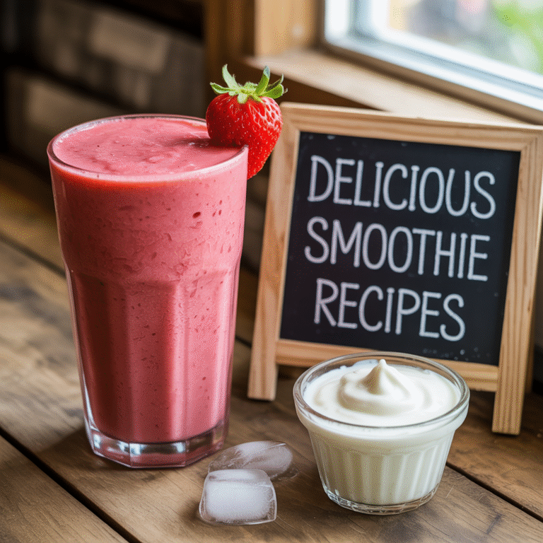 🥤 Smoothie Recipes with Yogurt: Creamy Dreams in a Glass