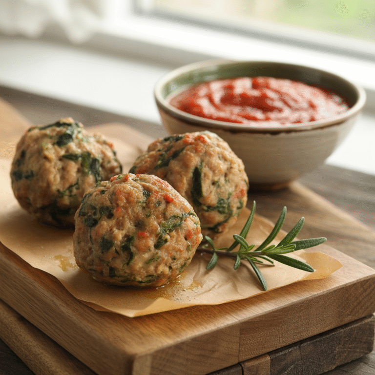 🦃🍃 35-Minute Turkey & Spinach Meatballs Kids Beg For