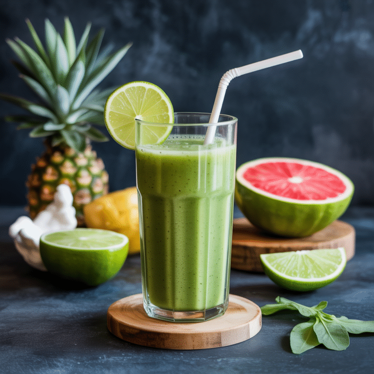 🥭🍍 Morning Glow: The Tropical Green Smoothie You’ll Actually Crave