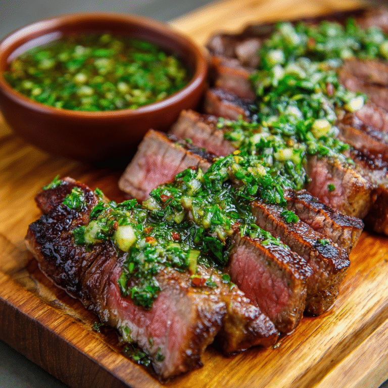 🥩🔥 Sizzle & Drizzle: The Grilled Steak + Chimichurri Combo You’ll Dream About
