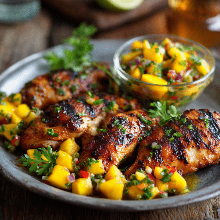 🍗 Grilled Chicken + Mango Salsa: Your 30-Minute Ticket to “Wow, That’s Good!”