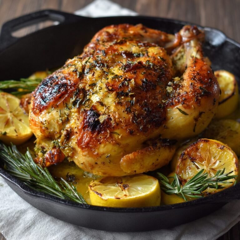🍋🧄 Ultimate Lemon-Garlic Roast Chicken (Your Weeknight Flex)