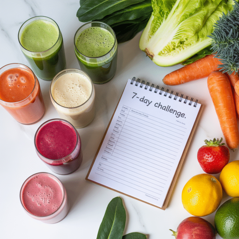 🥤 7-Day Detox Smoothie Challenge: Recipes, Tips & Printable Shopping List