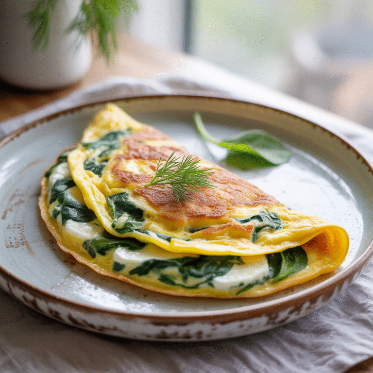 🍳 Morning Hero: The Spinach & Feta Omelette That Actually Slaps