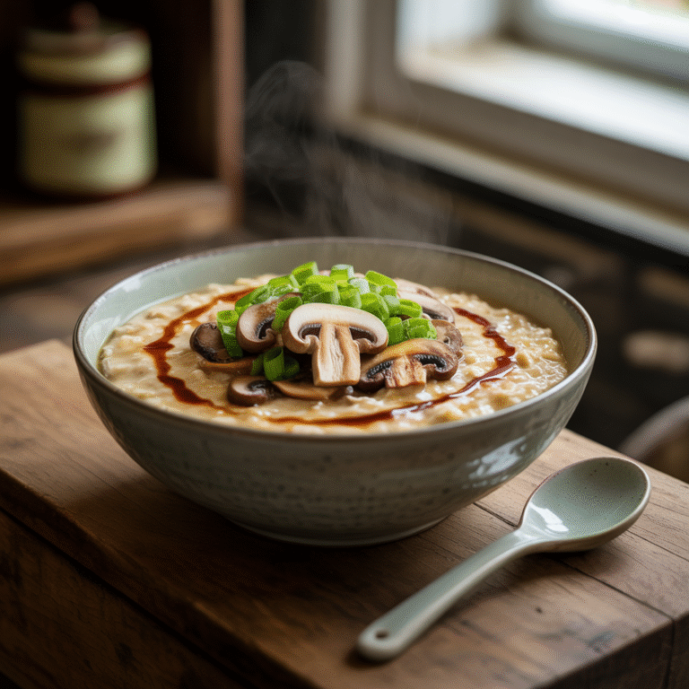 🍄 The Savory Oat Glow-Up: Mushroom Magic in a Bowl