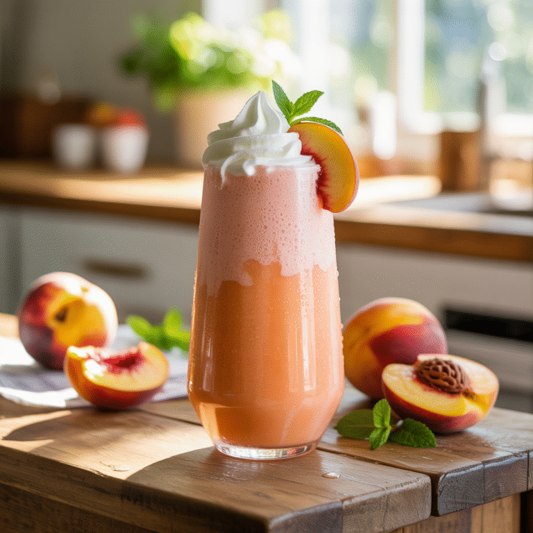๐ Pure Peach Bliss: The Peach Paradise Smoothie