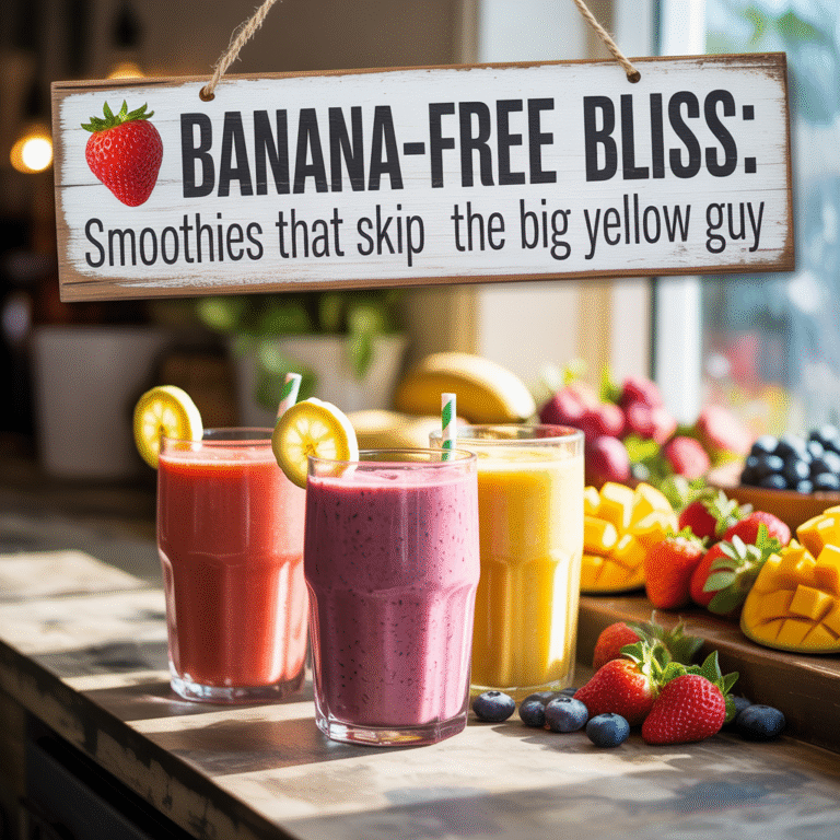 🥤🍓 Banana-Free Bliss: Smoothies That Skip the Big Yellow Guy