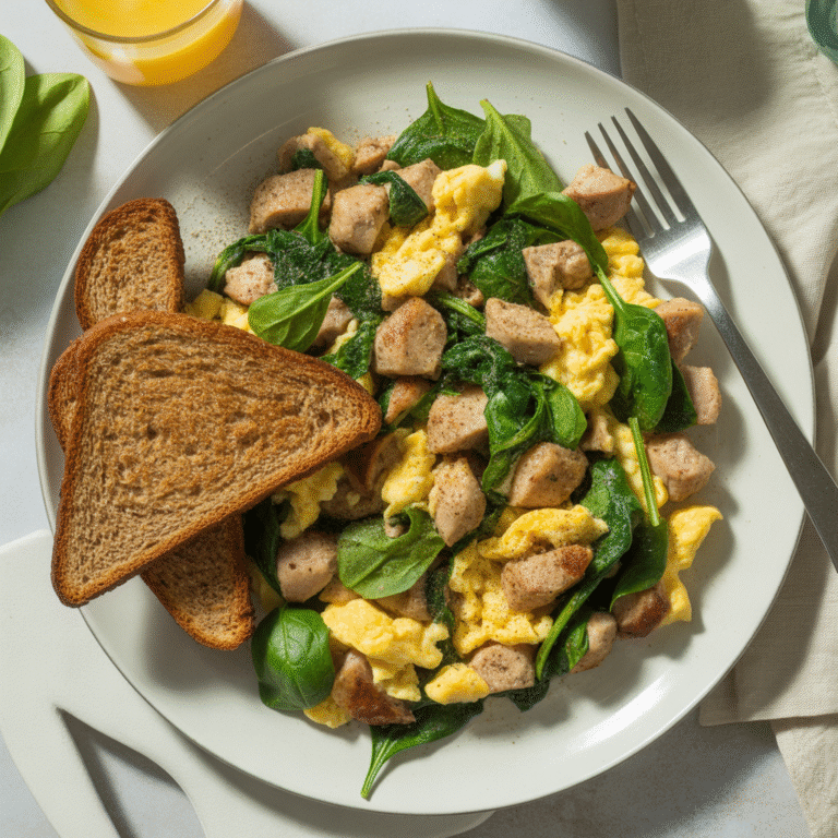 🍳 Morning MVP: The Chicken Apple Sausage Scramble That Slaps