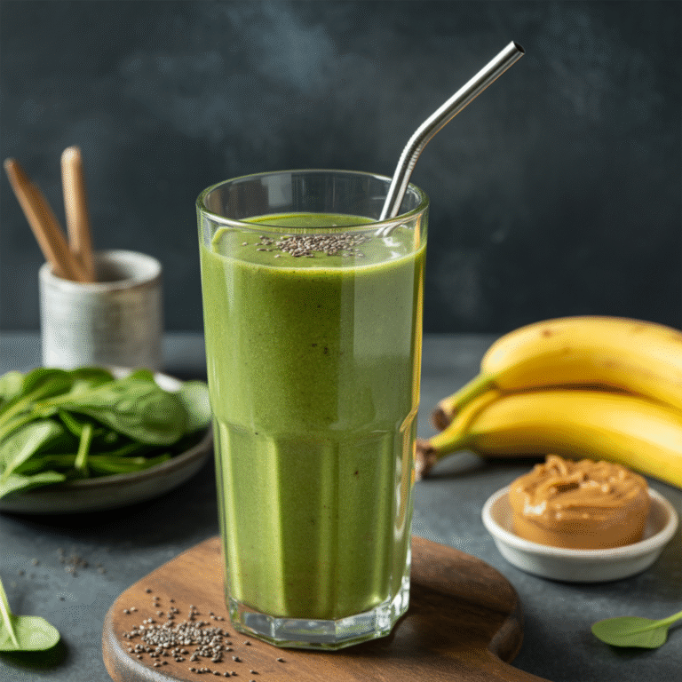 🥬💪 Green Protein Monster: The Smoothie That Punches Your Hunger in the Face