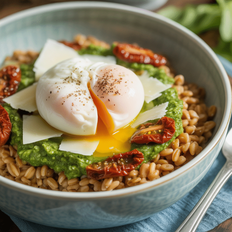 🌾 Farro Bowl with Pesto: The Chewy Grain That’ll Make You Ditch Boring Salads Forever