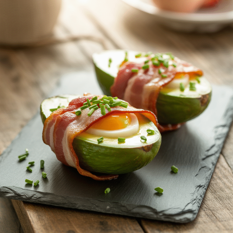 🥑🥓 Wake-Up & Wow: Bacon-Wrapped Egg & Avocado Boats