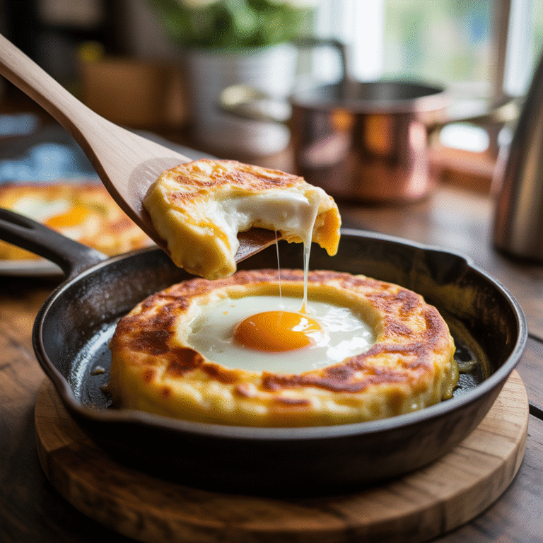🧀 Keto Egg-in-a-Hole with Cheese “Bread” – The Low-Carb Breakfast Plot Twist