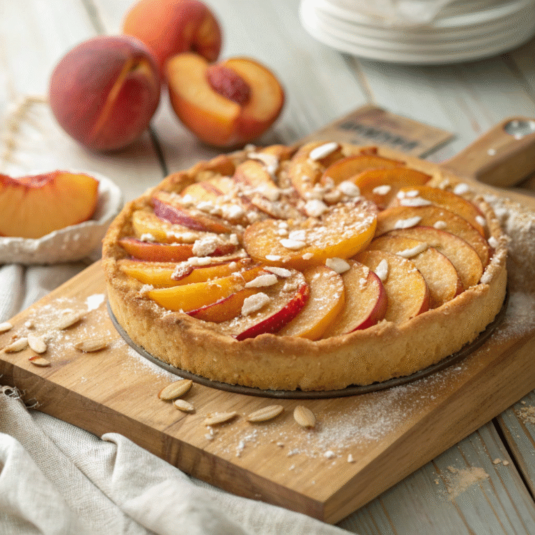 🍑 Almond-Peach Dream Tart: Your Slice of Summer ☀️