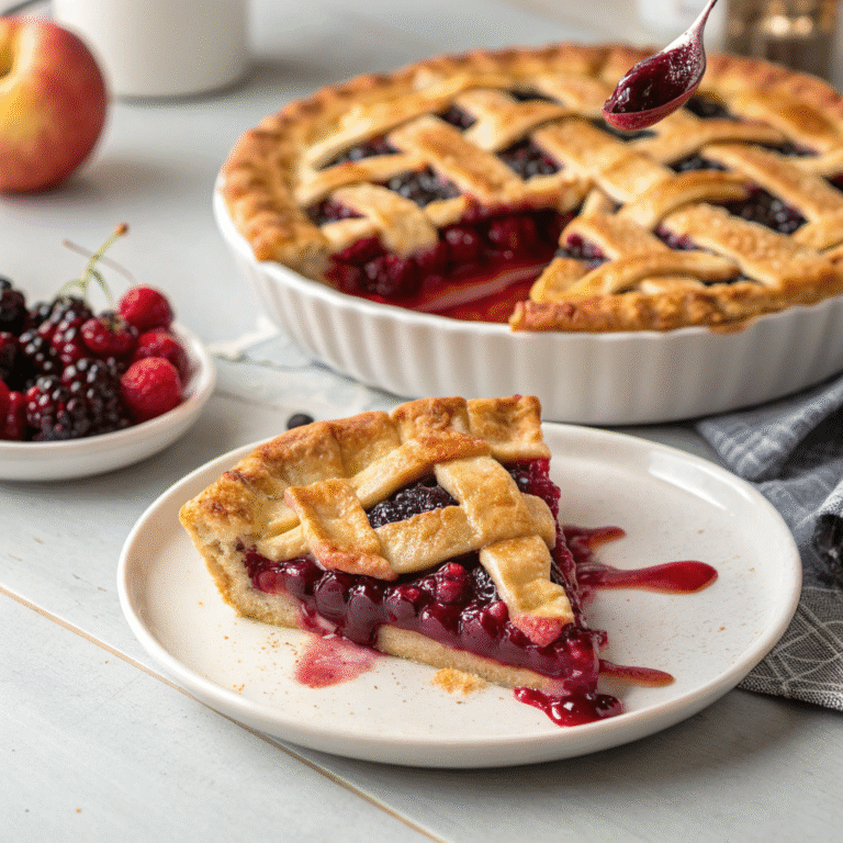 🥧 Rustic Apple & Blackberry Pie: Orchard Magic in a Crust