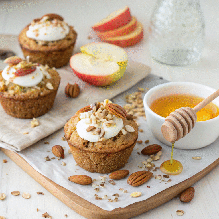 🍏🥣 Swiss-Style Morning Boost: Bircher Muesli Muffins