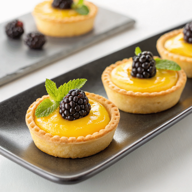 🍋🫐 Zesty Berry Bliss: Blackberry & Lemon Curd Tartlets