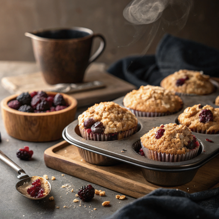 🧁 Muffin Magic Alert: Blackberry-Oat Crumble Awesomeness