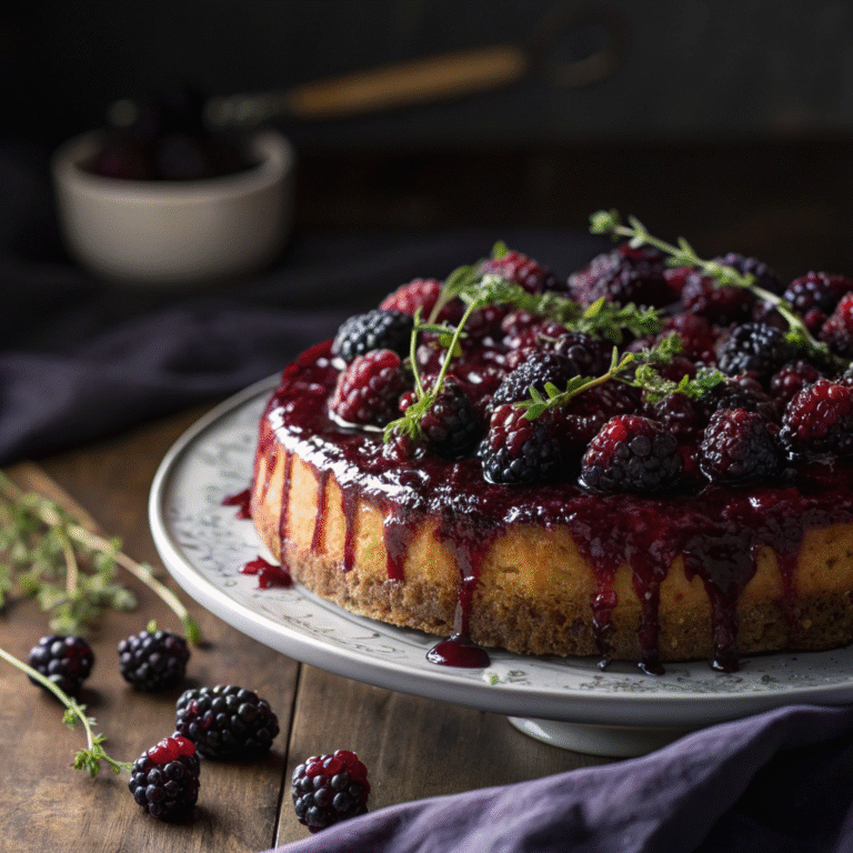 🍰 Blackberry & Thyme Flip-Game Delight