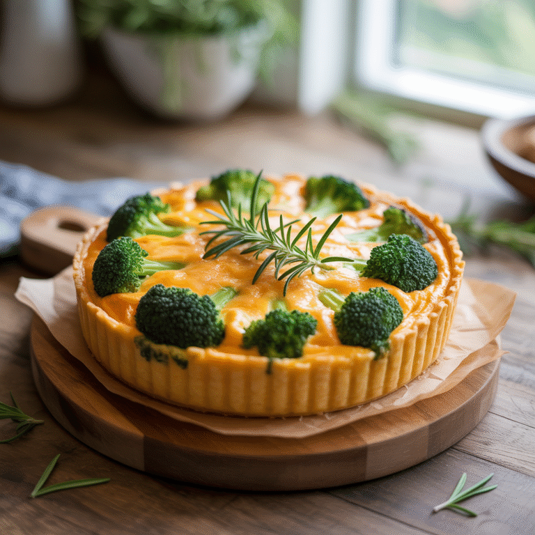 🥦🧀 Lazy-Morning Hero: Broccoli & Cheddar Crustless Quiche