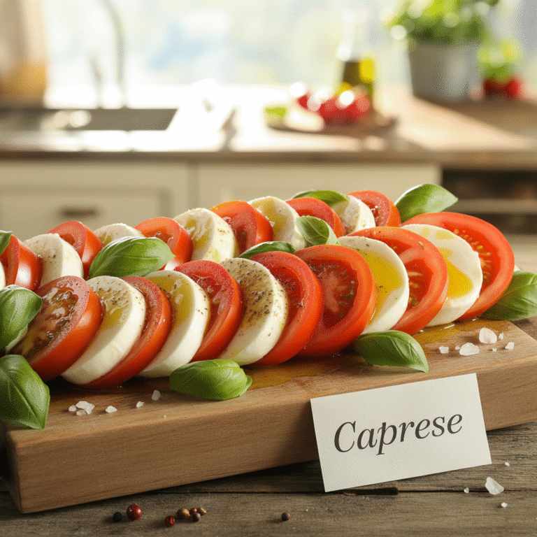 🍅🧀 Caprese Crush: Mozzarella, Tomato & Basil in 5 Minutes