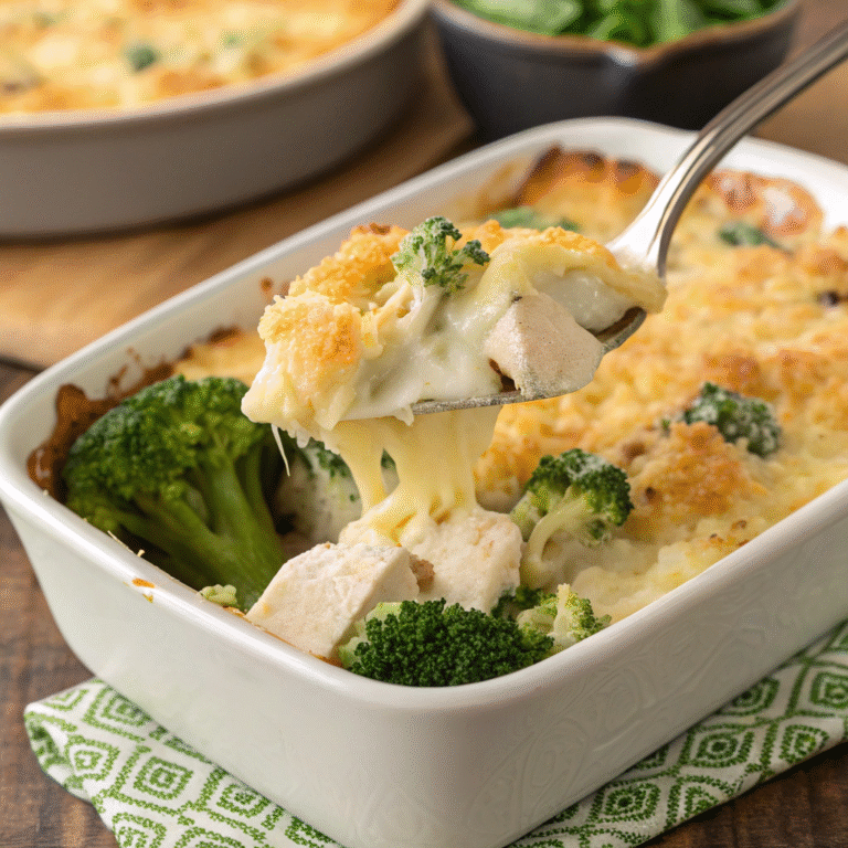 🍗🥦 Cozy Night Savior: The Cheesy Chicken & Broccoli Casserole