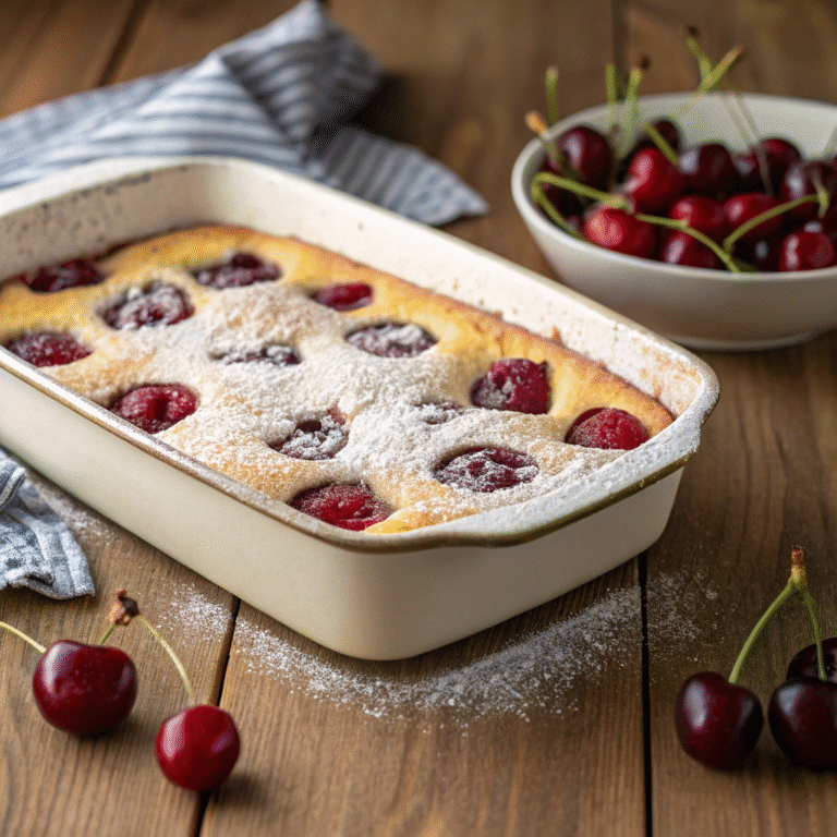 🍒 Clafoutis Crush: The Lazy–Fancy French Dessert