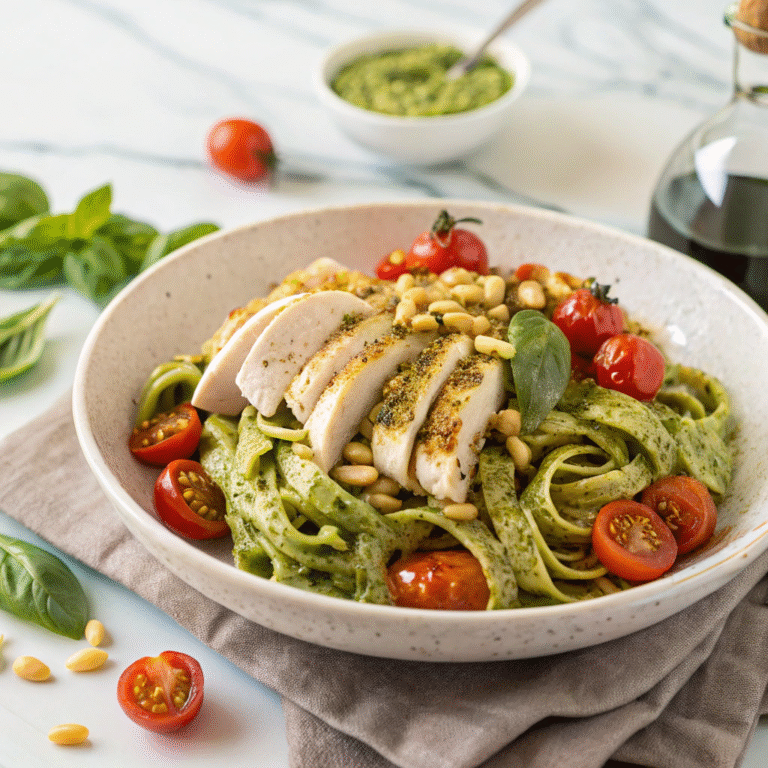 🍃 Chicken Pesto Pasta: Green Lightning in a Bowl