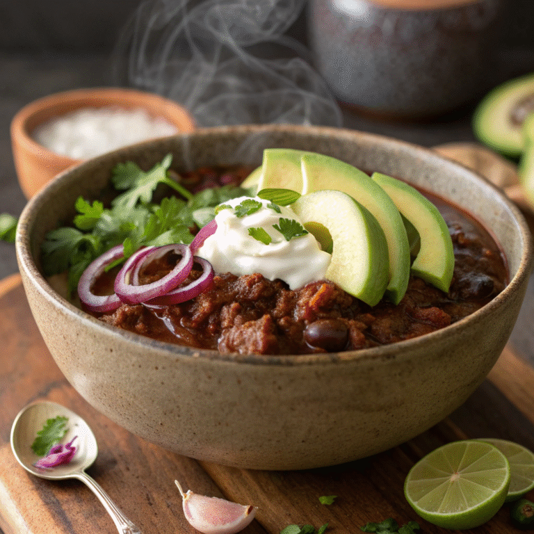 🌶️ Smoky Midnight Chili: Chipotle Black Bean + Cocoa Magic