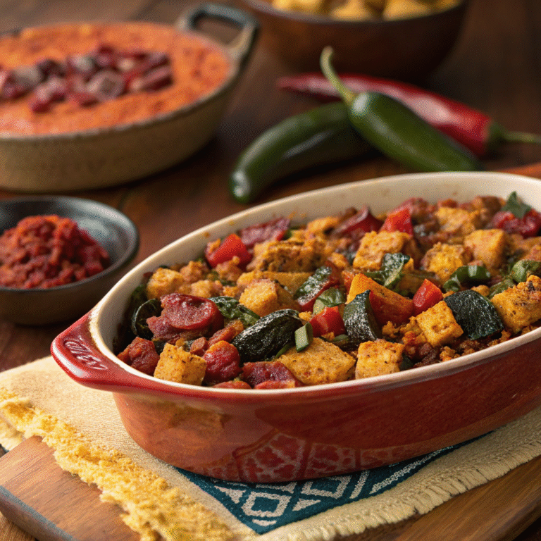 🌶️ Cozy Crowd-Pleaser: Chorizo & Roasted Poblano Stuffing