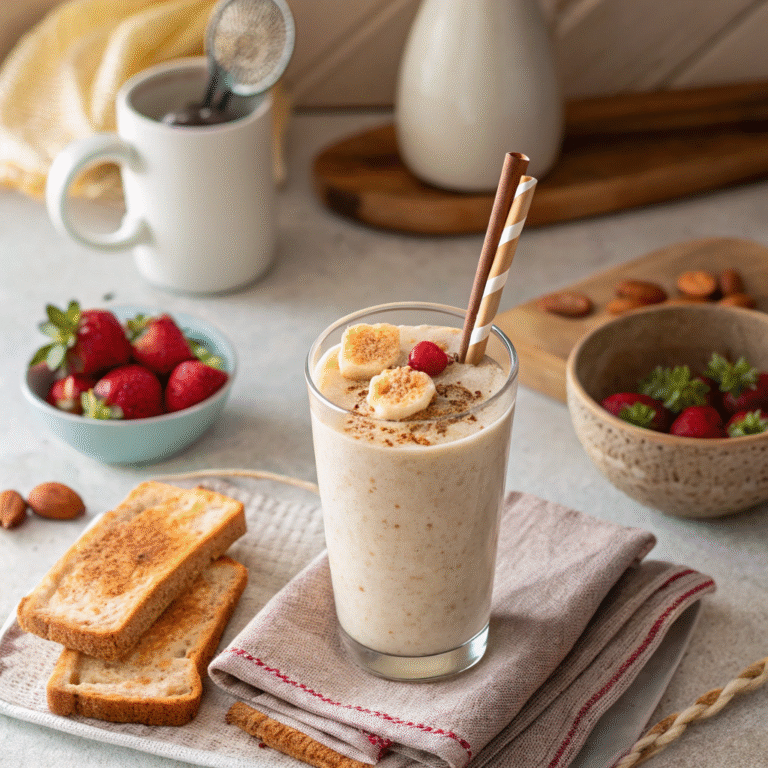 🍌🥄 Cinnamon Swirl Wake-Up Call: The Cozy Oat-Nana Smoothie