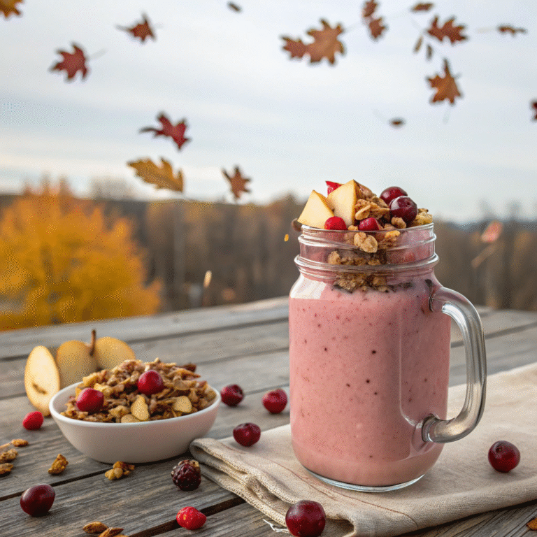 🍏 Cranberry Apple Crisp Smoothie – because “boring breakfast” belongs in 2005.