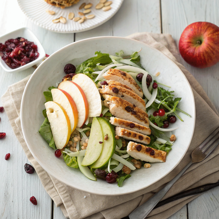 🥗🍏 Crunchy Chicken-Apple Power Salad: The Lunch Hero You Didn’t Know You Needed