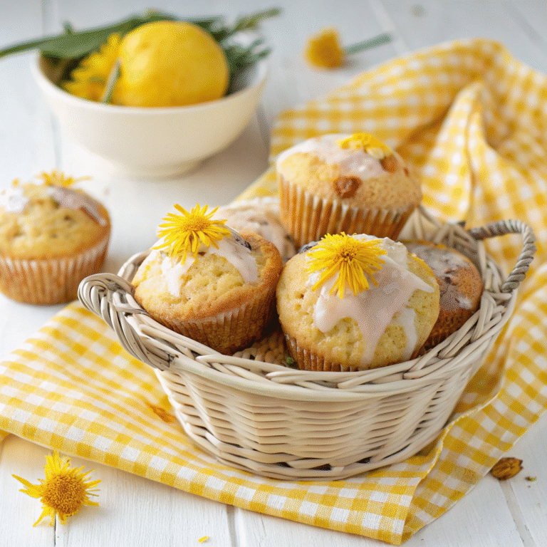 ๐ผ Zesty Meadow Muffins: Dandelion ๐ Lemon Delight