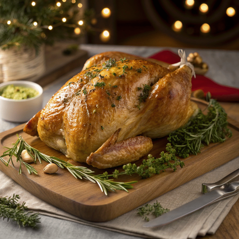 🦃 Dry-Brined Roast Turkey with Herb Butter: Your Juicy, Crispy-Skin Holiday Hero