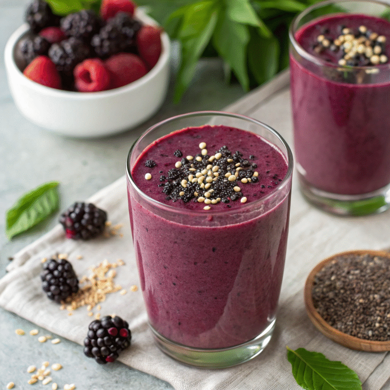 🫐⚡ Elderberry Boost Smoothie: Immune Armor in a Glass